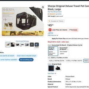 Sherpa® Original Deluxe Pet Carrier BLACK LARGE